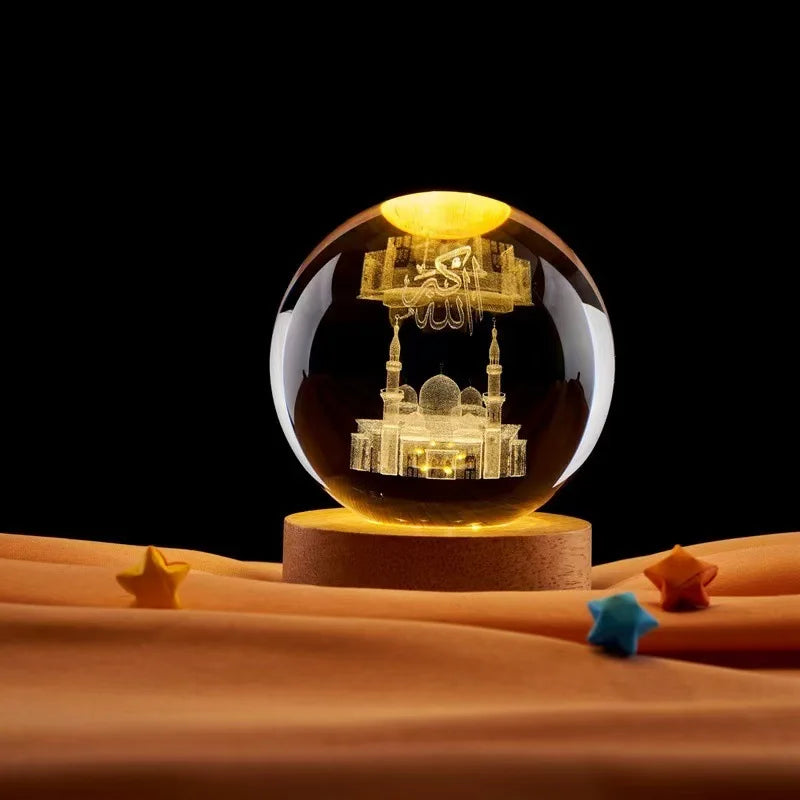 Muslim 3D Crystal Lamp